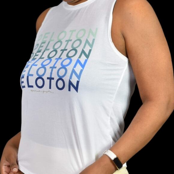 Spiritual Gangster Peloton Tank Top White Graphic Crewneck Sleeveless Size XS - Picture 6 of 14